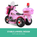Rigo Kids Electric Ride On Police Motorcycle 6V Battery Pink