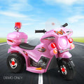 Rigo Kids Electric Ride On Police Motorcycle 6V Battery Pink