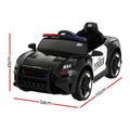 Rigo 12V Kids Ride On Police Car Electric Battery Powered Black