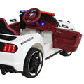 Rigo Kids 12V Electric Ride On Police Car White Battery Powered