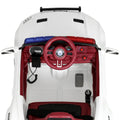 Rigo Kids 12V Electric Ride On Police Car White Battery Powered