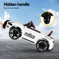 Rigo Kids 12V Electric Ride On Police Car White Battery Powered