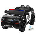 Rigo Electric Ride On Car Police 12V Kids Remote Black