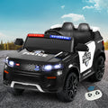 Rigo Electric Ride On Car Police 12V Kids Remote Black