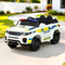 Rigo Kids Electric Ride On Patrol Police Car Horn Music Remote White
