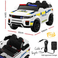 Rigo Kids Electric Ride On Police Car White Remote Control
