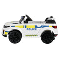 Rigo Kids Electric Ride On Police Car White Remote Control