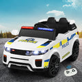 Rigo Kids Electric Ride On Police Car White Remote Control