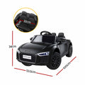 Audi R8 Licensed Kids Ride On Electric Car Black Toy Sports