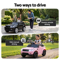 Rigo Kids Electric Ride On Car Black Pink Ride-On Toy with Remote Control