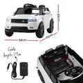 Rigo 12V Electric Ride On Range Rover SUV Kids White Remote