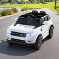 Rigo 12V Electric Ride On Range Rover SUV Kids White Remote