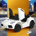 Rigo 12V Ferrari Kids Electric Ride On Car White Remote Control
