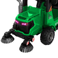 Rigo 12V Kids Electric Ride On Street Sweeper Truck Green