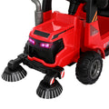 Rigo 12V Electric Ride On Street Sweeper Truck Red Kids Remote Car