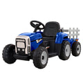 Rigo 12V Kids Electric Ride On Tractor Blue