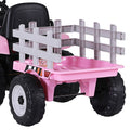 Rigo 12V Kids Electric Ride On Tractor Toy Car Pink
