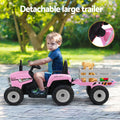 Rigo 12V Kids Electric Ride On Tractor Toy Car Pink