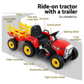 Rigo Kids 12V Electric Ride On Tractor Red