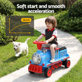 Rigo Kids Ride on Car Train 12V Electric Toy 2 Seaters Storage 87cm Blue