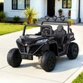 Rigo Kids Electric Ride On Car Black Music Headlight Remote