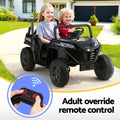 Rigo Kids Electric Ride On Car Black Music Headlight Remote