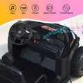 Rigo Kids Electric Ride On Car Black Music Headlight Remote