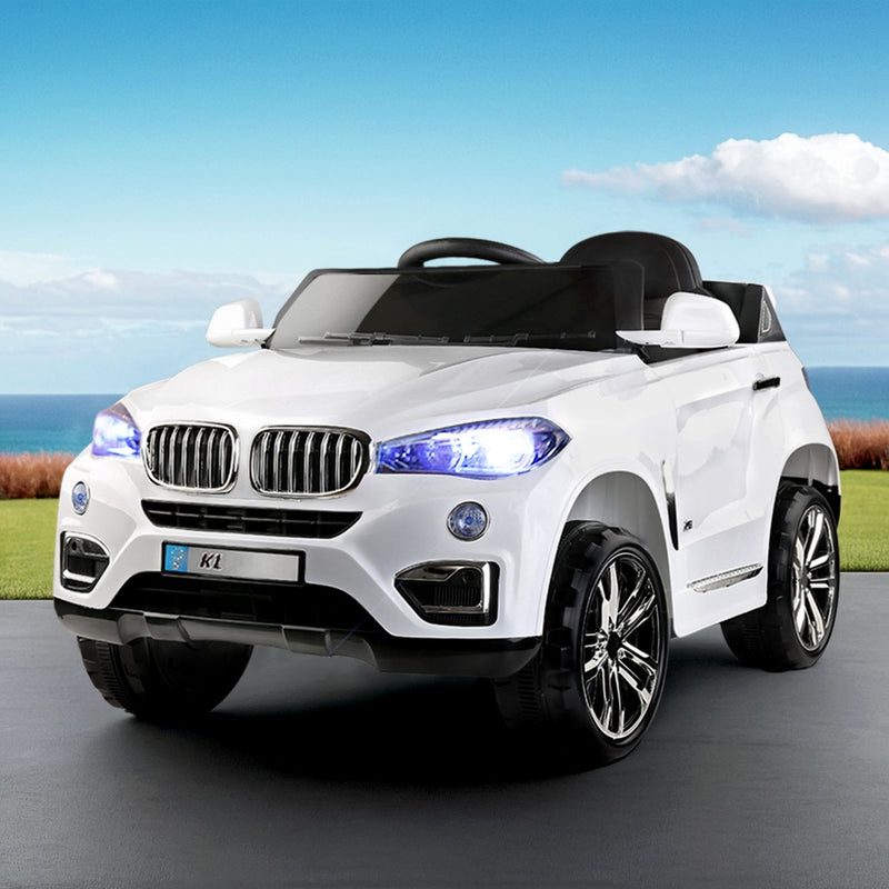 Rigo 6V BMW X5 Kids Electric Ride On Car White Remote Control
