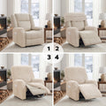 Artiss Recliner Chair Covers with Storage Side Pockets Beige