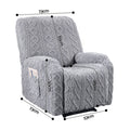 Artiss Recliner Chair Covers with Storage Side Pockets Grey