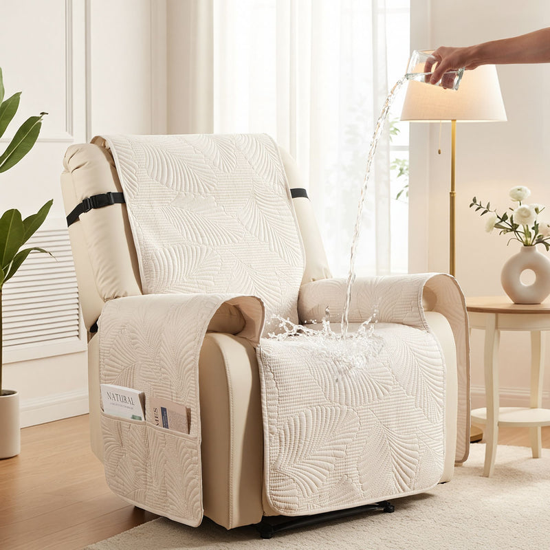 Artiss Quilted Waterproof Recliner Chair Cover Slipcover