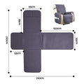 Artiss Quilted Recliner Chair Cover Waterproof Grey