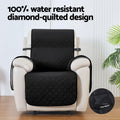 Artiss Recliner Chair Cover Water Resistant Black 100%
