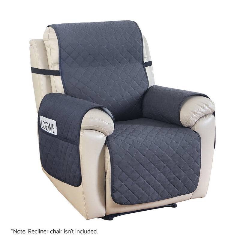 Artiss Recliner Chair Cover Water Resistant Grey 100%
