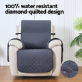 Artiss Recliner Chair Cover Water Resistant Grey 100%