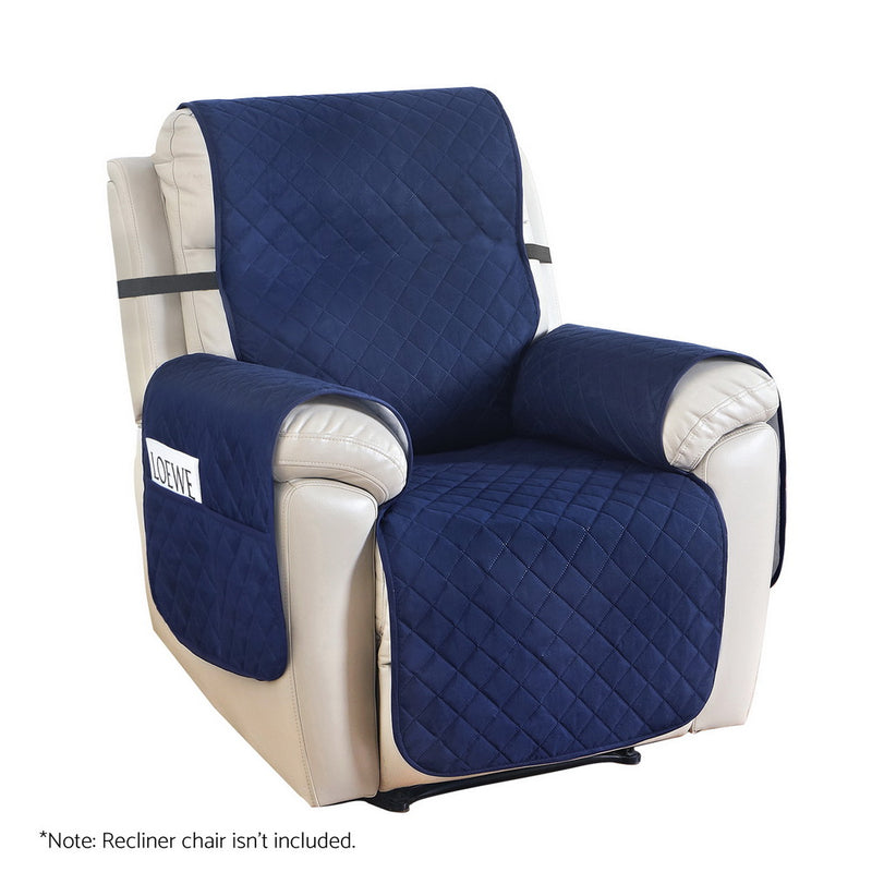 Artiss Recliner Chair Cover Water Resistant Navy 100%