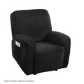 Artiss Recliner Chair Cover 1 Seater Velvet Black