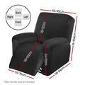 Artiss Recliner Chair Cover 1 Seater Velvet Black