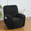 Artiss Recliner Chair Cover 1 Seater Velvet Black