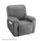 Artiss Recliner Chair Cover 1 Seater Velvet Grey
