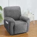 Artiss Recliner Chair Cover 1 Seater Velvet Grey