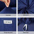 Artiss Recliner Chair Cover 1 Seater Velvet Navy