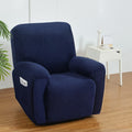 Artiss Recliner Chair Cover 1 Seater Velvet Navy