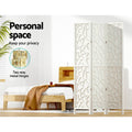 Artiss 3 Panel Room Divider 122x170cm White Clover