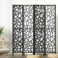 Artiss 4 Panel Room Divider Screen 162x170cm Black Clover