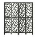 Artiss 4 Panel Room Divider Screen 162x170cm Black Clover