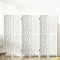 Artiss 6 Panel Room Divider 244x170cm White Clover