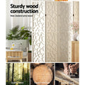 Artiss 6 Panel Room Divider 244x170cm White Clover