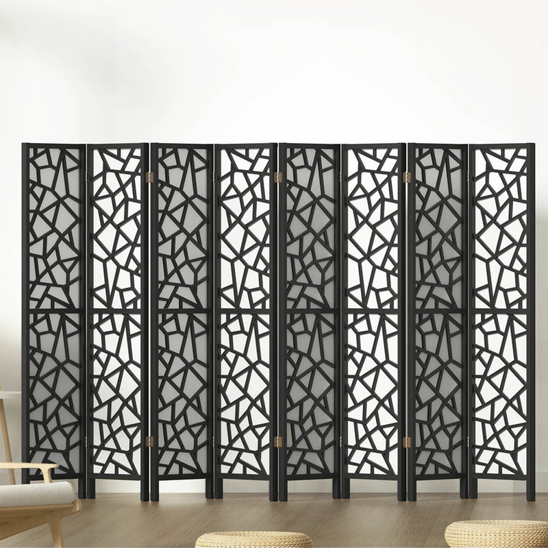 Artiss 8 Panel Room Divider Screen 325x170cm Black