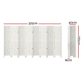 Artiss 8 Panel Room Divider 325x170cm White Clover